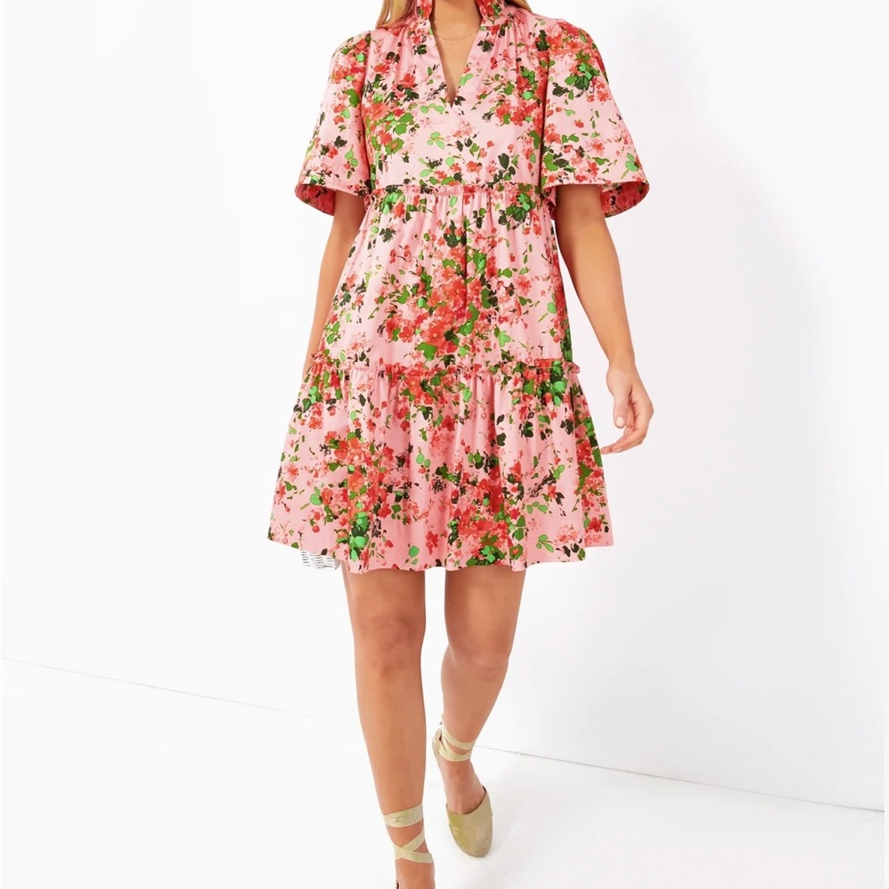 NWT Tuckernuck Pink Peony Meadows Crawford Dress XS S